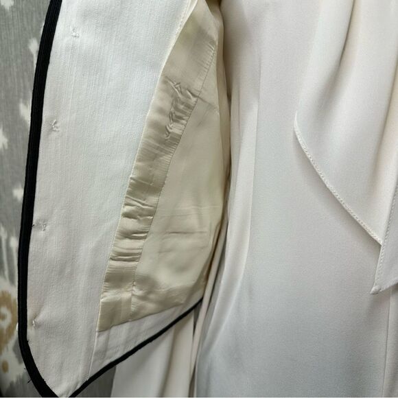 Ralph Lauren Cream with Black Trim Brushed Moleskin Cotton Waist Coat Gilet Vest - Picture 12 of 16